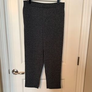 Banana Republic Black Herringbone Cropped Pull-On Pants